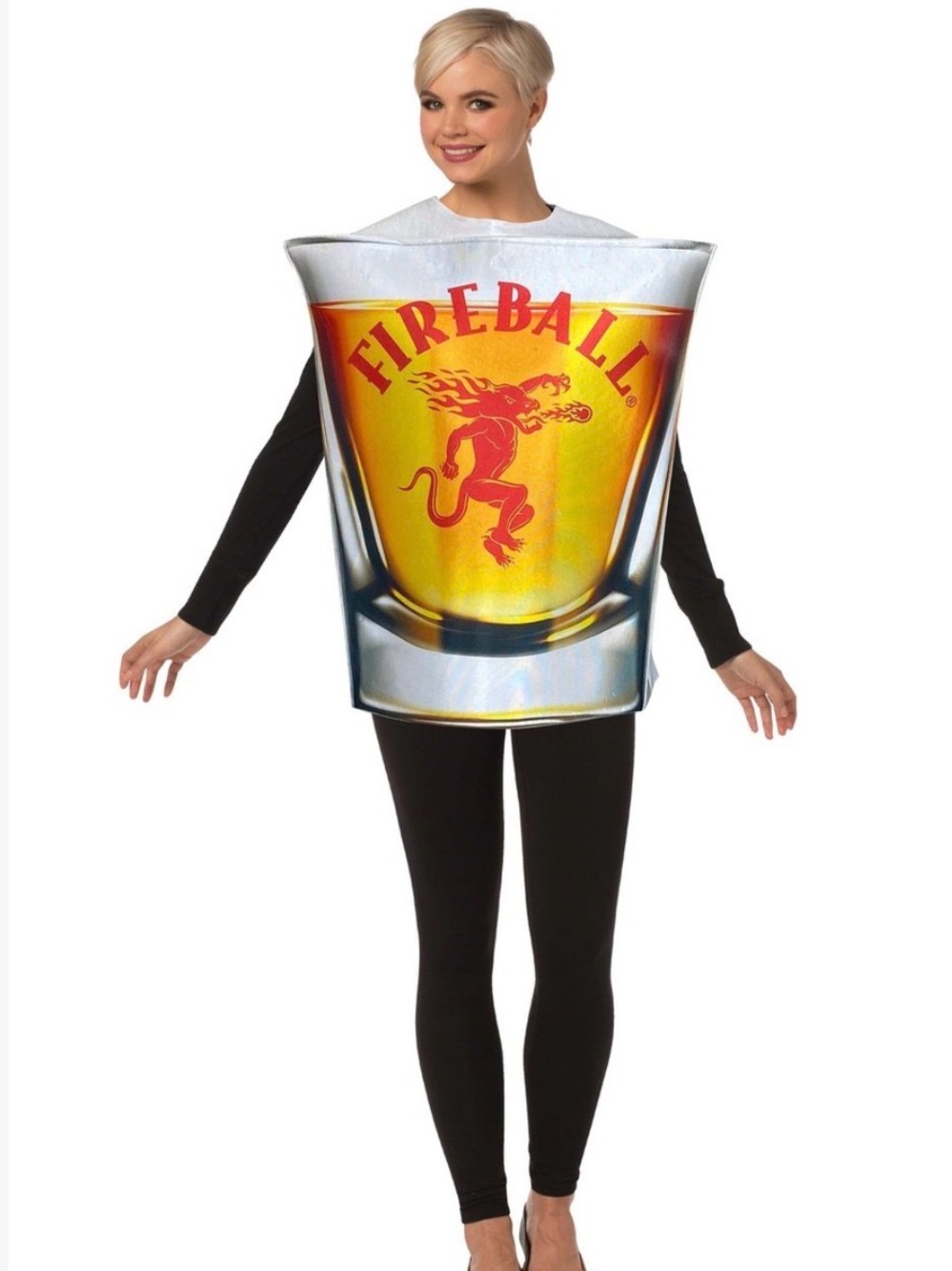 Fireball Shot Glass Costume, One Size